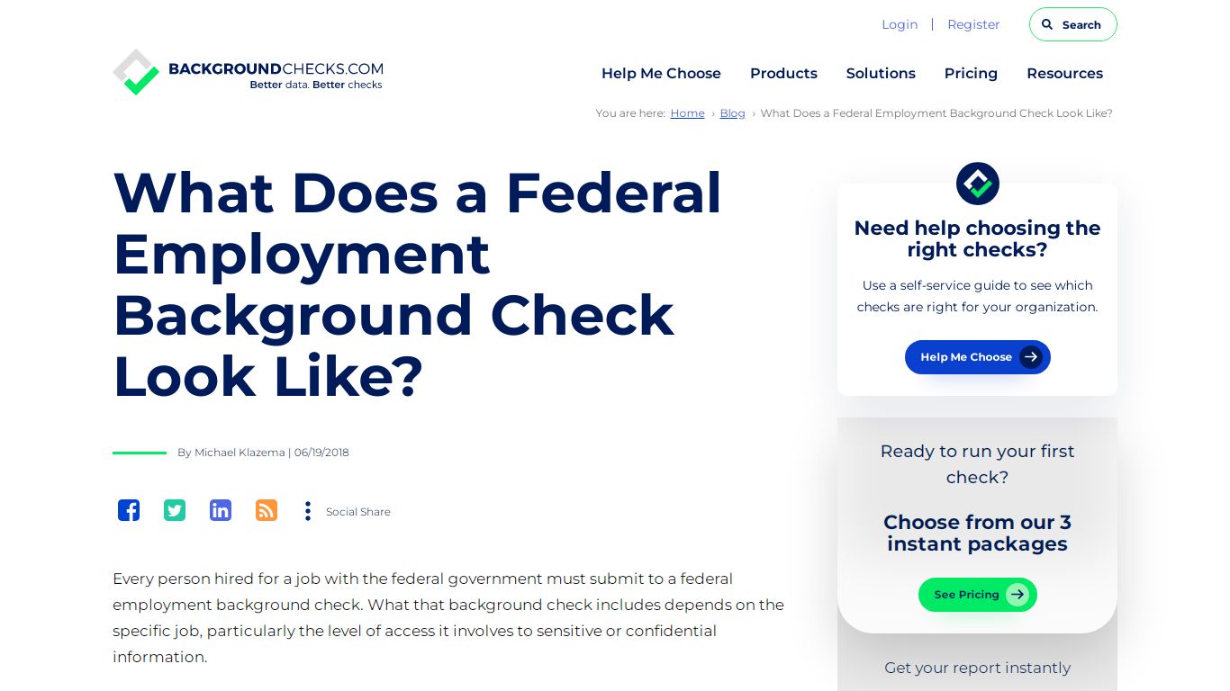 What Does a Federal Employment Background Check Look Like?