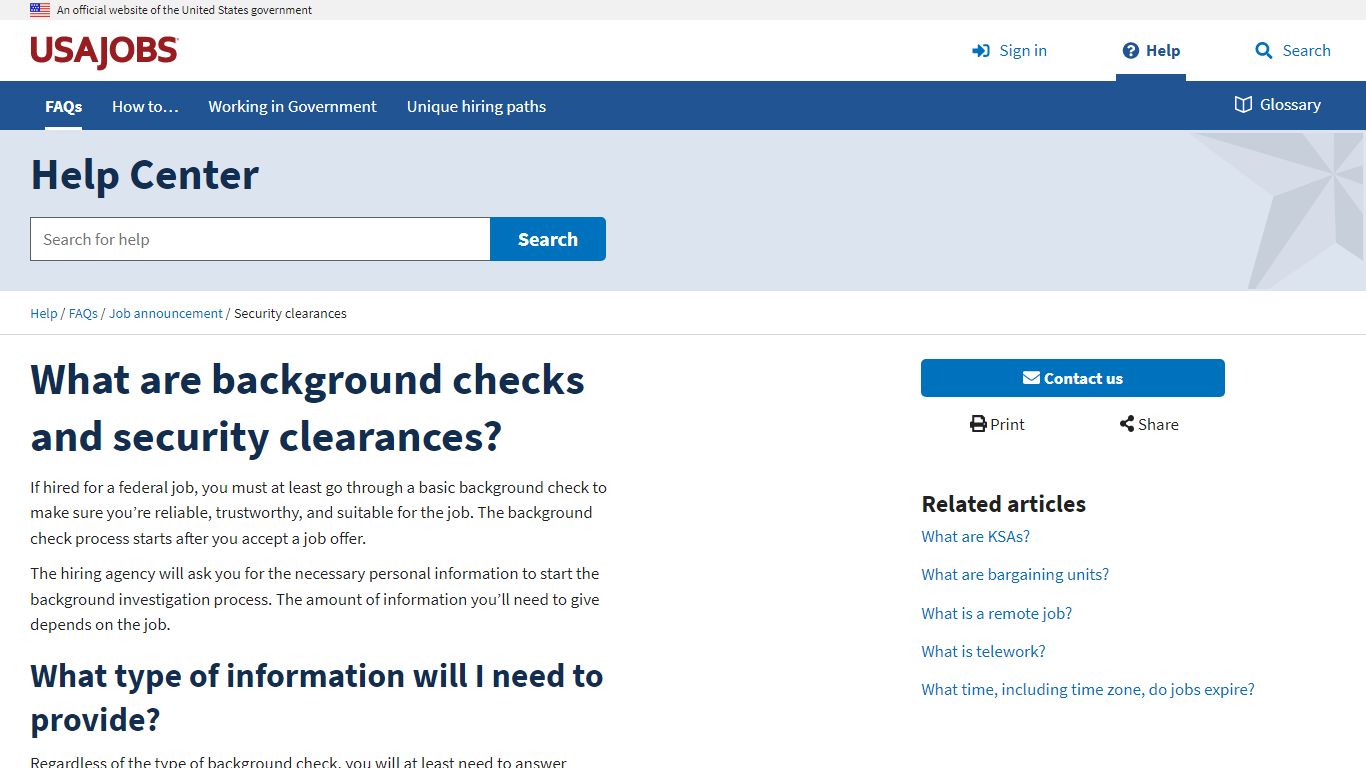 What are background checks and security clearances?
